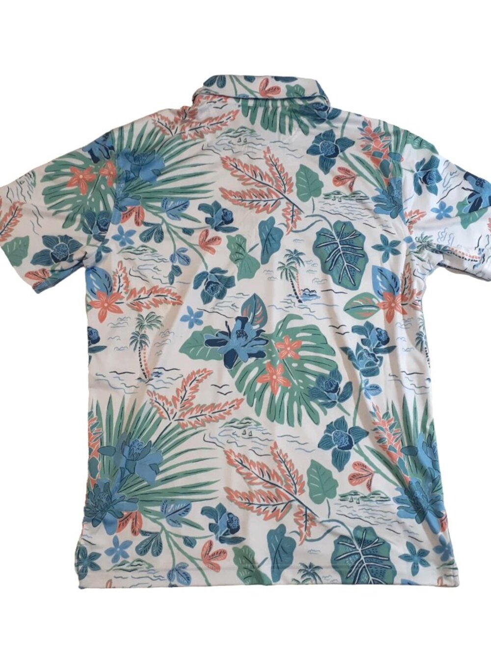 Chubbies Performance Polo Shirt Mens S Tropical Leaves Short Sleeve Golf NWT